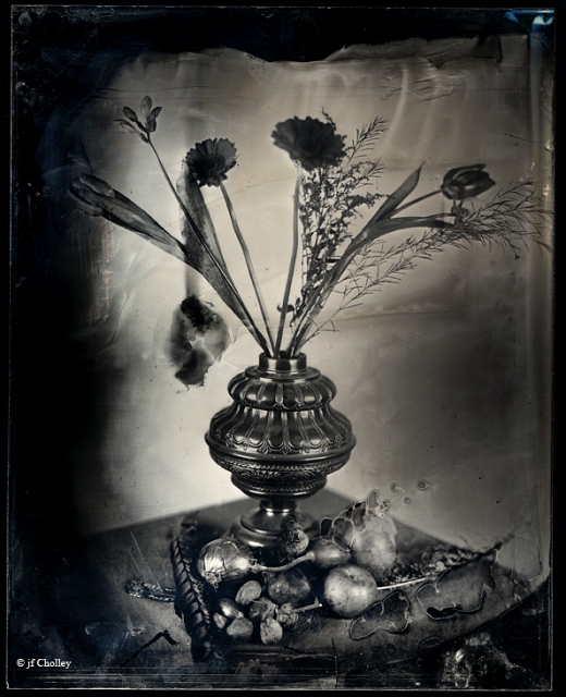 Collodion_Bouquet vase Cu 72.jpg - Ambrotype 20X25